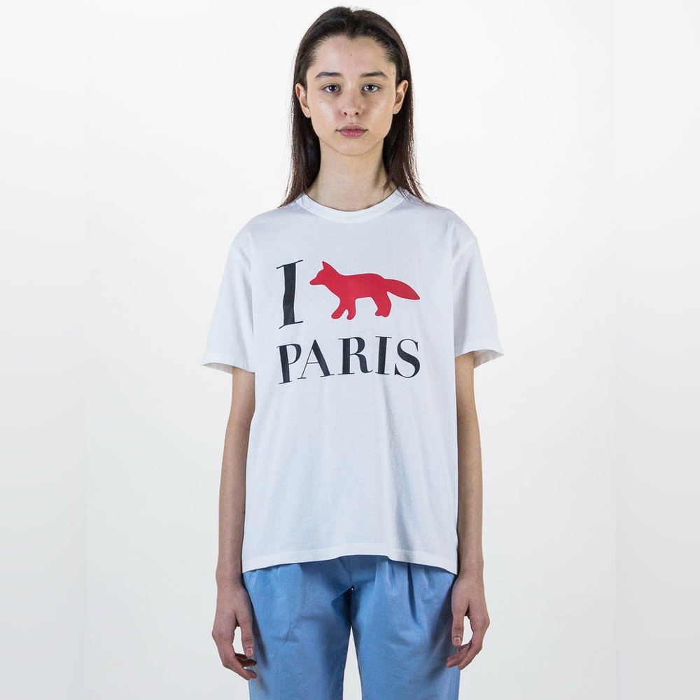 Madison Kitsune with Red Fox and Paris T-Shirt Size S